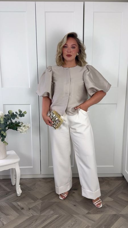 GRWM: for godmother duties at my nephews christening 🥹🫶🏻

Trousers are true to size, I got the short leg version as I’m 5ft 2 and a half. I got the top in a medium, it’s a bit snug but the large was too big

Christening outfit / dressy outfit / white trousers / Abercrombie / river island H&M 

#LTKpartywear #LTKmodest #LTKmidsize