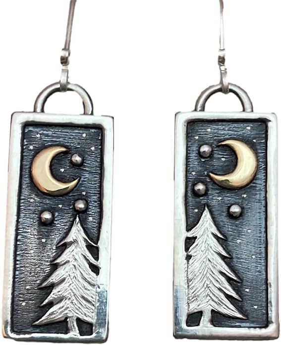 Boho Earrings, Gray Teardrop Earrings, Flower Earrings, Dangle Ethnic Earrings for Women, Handmad... | Amazon (US)