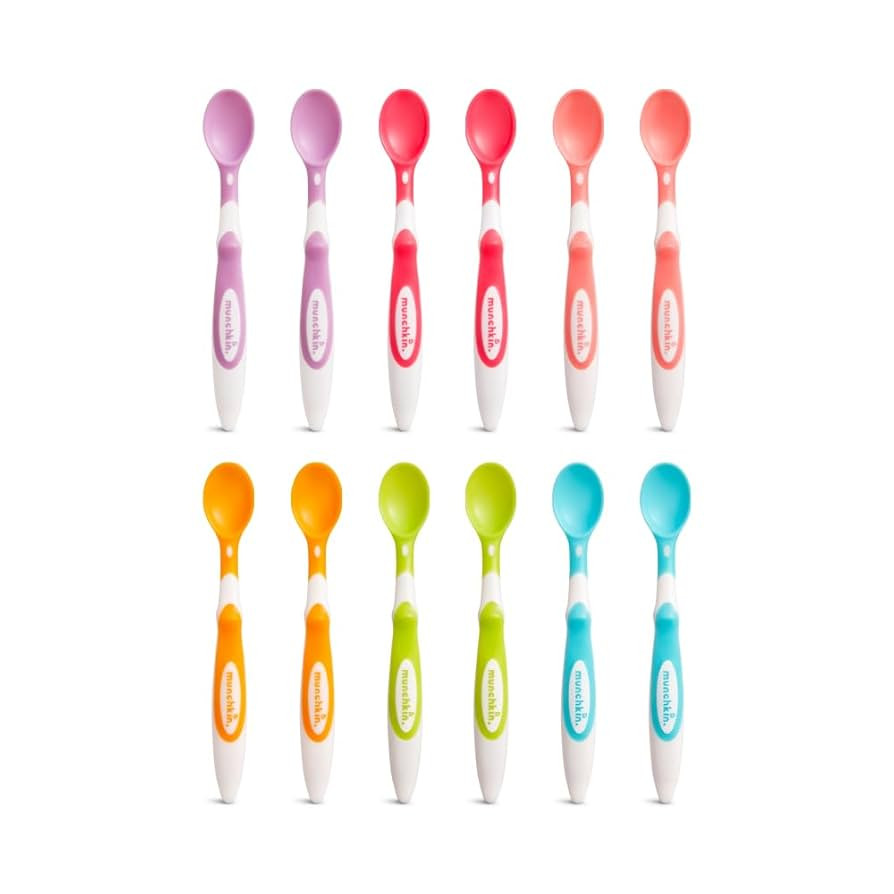 Munchkin Soft Tip Toddler & Baby Spoons| Baby Weaning Spoons Set with Ergonomic Handles| Dishwash... | Amazon (UK)