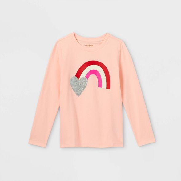 Girls' 'Valentine's Day' Long Sleeve Graphic T-Shirt - Cat & Jack™ | Target