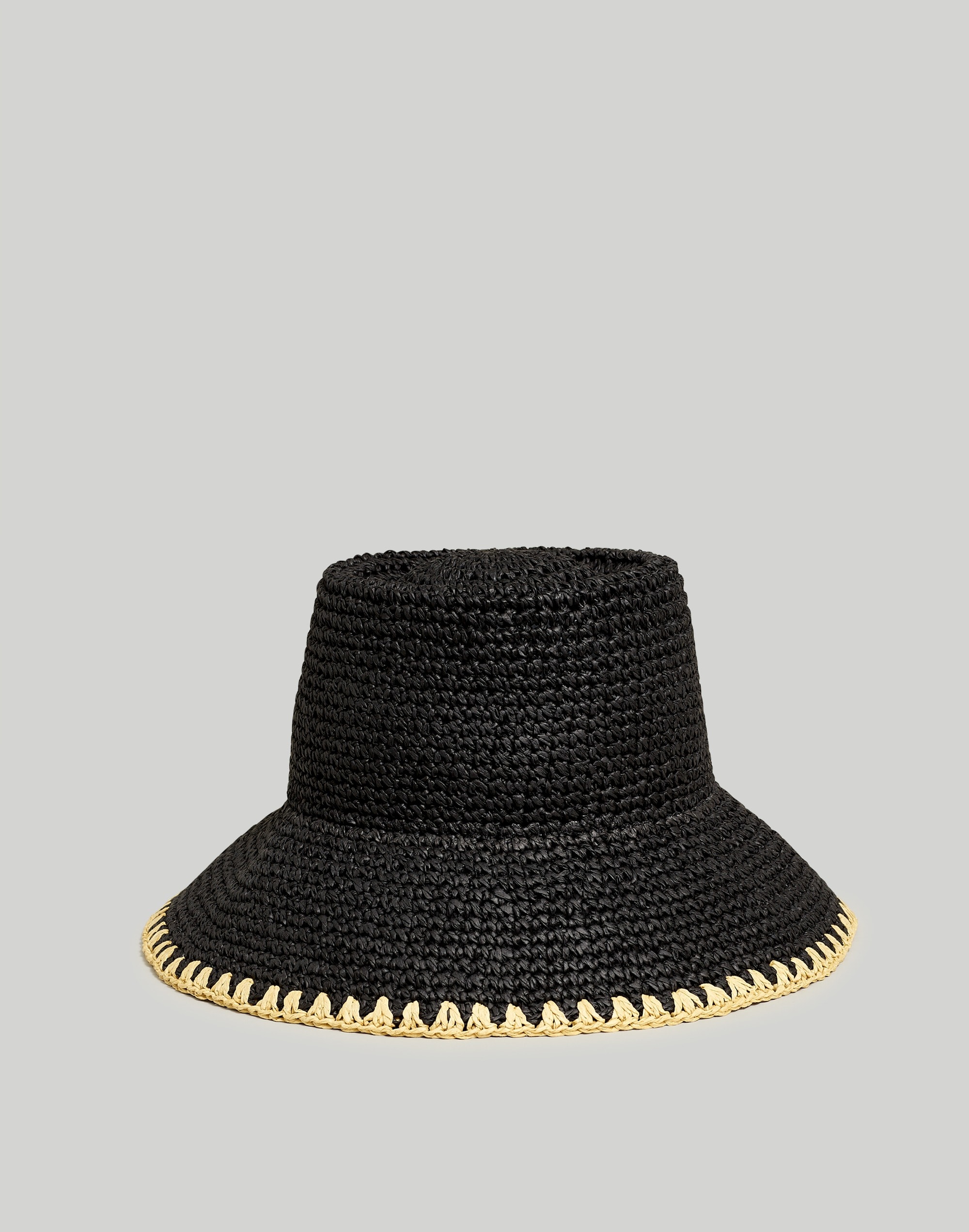 Whipstitched Straw Bucket Hat | Madewell
