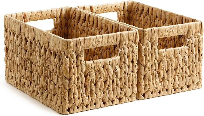 StorageWorks Wicker Basket, Baskets for Organizing, Storage Basket with Built-in Handles, Water H... | Amazon (US)