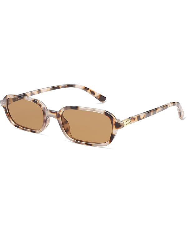 Retro Rectangular Sunglasses for Women Vintage Fashion Trendy Funny Small 90s Square Sunnies 2025... | Amazon (US)