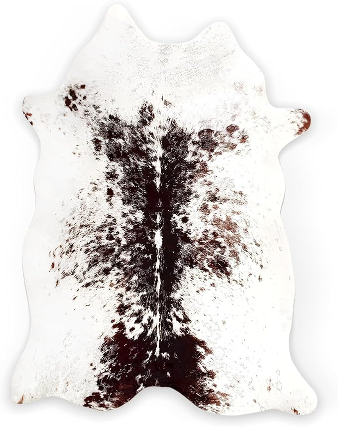 MACEVIA Faux Cowhide Gold Print Rug Cute Cow Print Rug Area Rug Nice Western Decor for Living Roo... | Amazon (US)