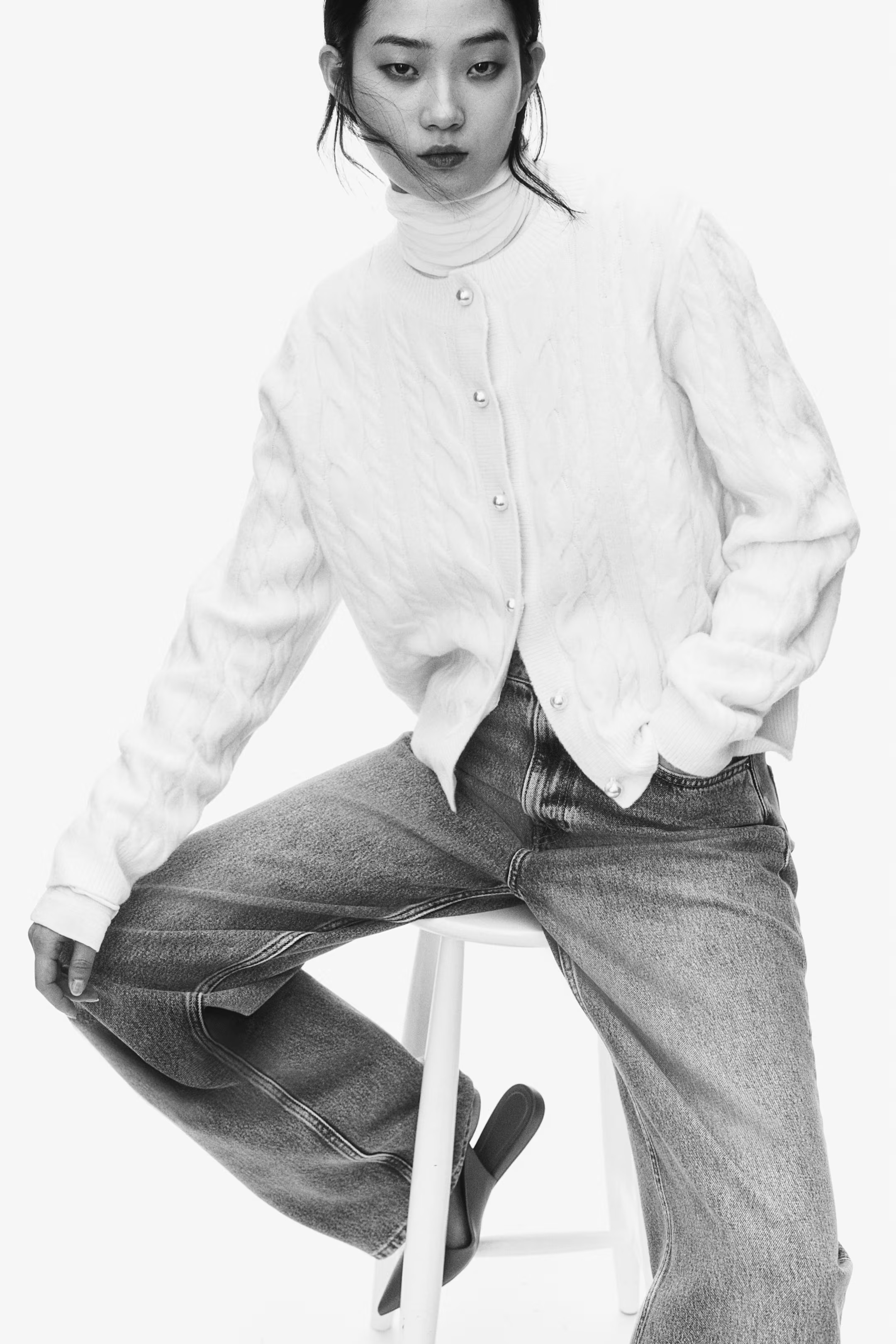 Cardigan mit Zopfmuster - Weiß - Ladies | H&M AT | H&M (DE, AT, CH, NL, FI)