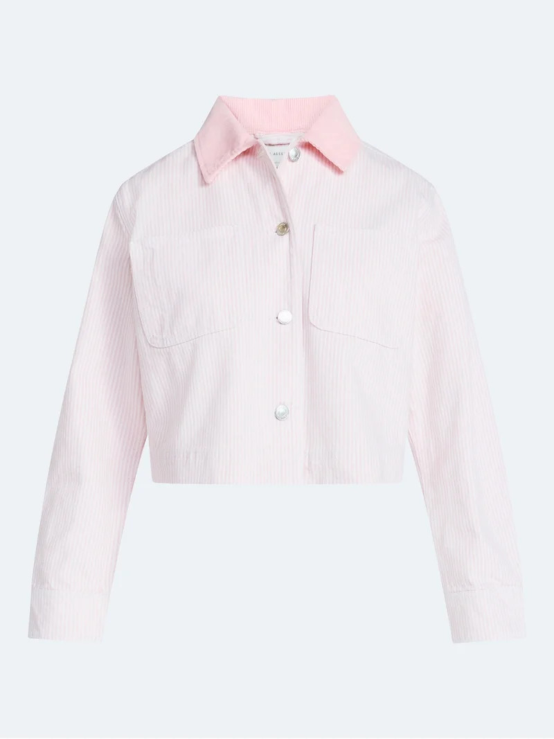 Free Assembly Women's Cropped Cotton Chore Jacket, Sizes XS-XXL | Walmart (US)