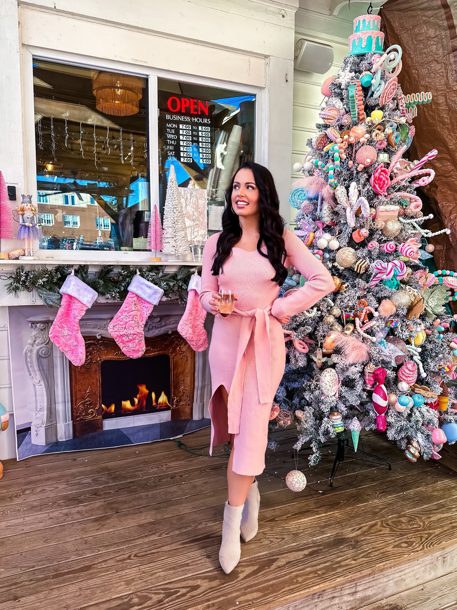 Under $35 amazon wrap front midi dress on sale (small, 5+ colors) under $20 amazon saddlebag purse on sale (multiple colors), $30 target suede booties (tts) a perfect winter or holiday sweater dress! #founditonamazon 

#LTKsalealert #LTKCyberWeek #LTKHoliday