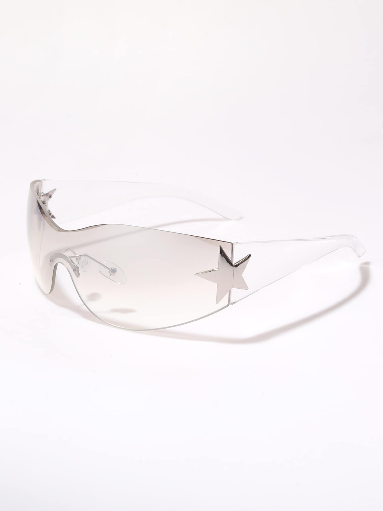 Rimless Wrap Design Sunglasses | SHEIN