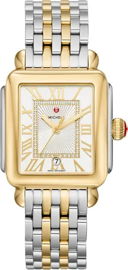 Deco Madison Diamond Dial Bracelet Watch, 33mm | Nordstrom