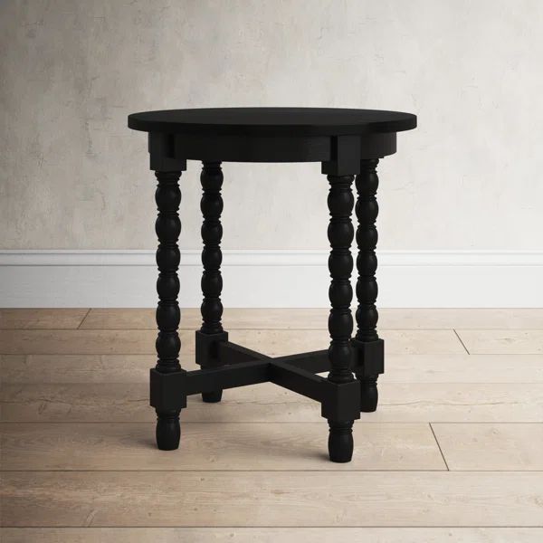 Baen Round Solid Wood End Table | Wayfair North America