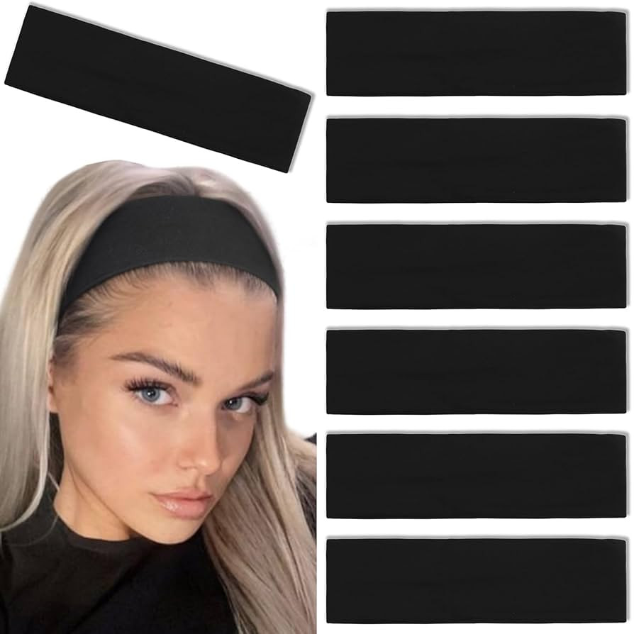 Tobeffect Black Headbands for Women Non Slip - Trendy Womens Headbands 7PCS Elastic Hair Bands fo... | Amazon (US)