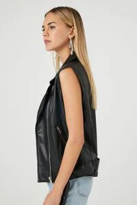 Faux Leather Moto Vest | Forever 21 (US)