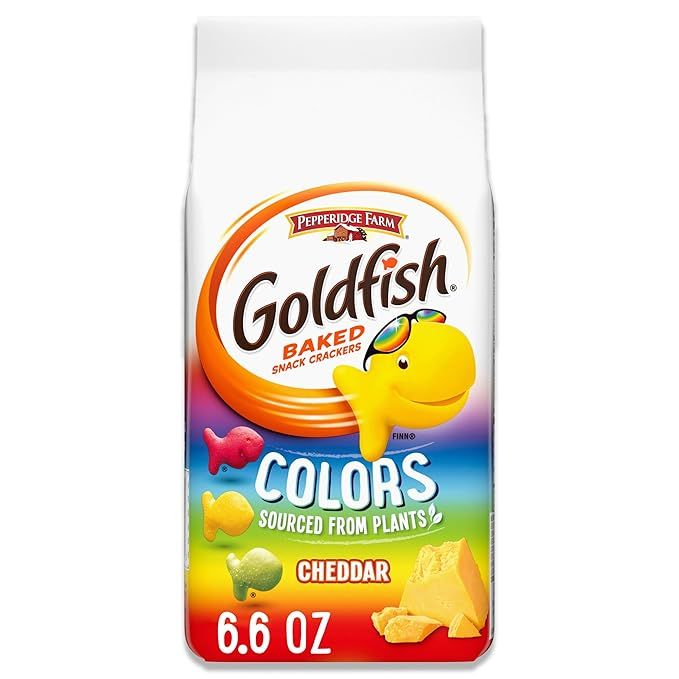 Goldfish Colors Cheddar Cheese Crackers, Baked Snack Crackers, 6.6 oz Bag | Amazon (US)