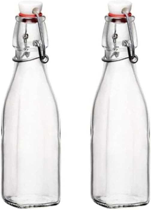 Bormioli Rocco Swing Top Glass Bottle (Set of 2) - 8.5 oz Kitchen Containers with Airtight Seal, ... | Amazon (US)