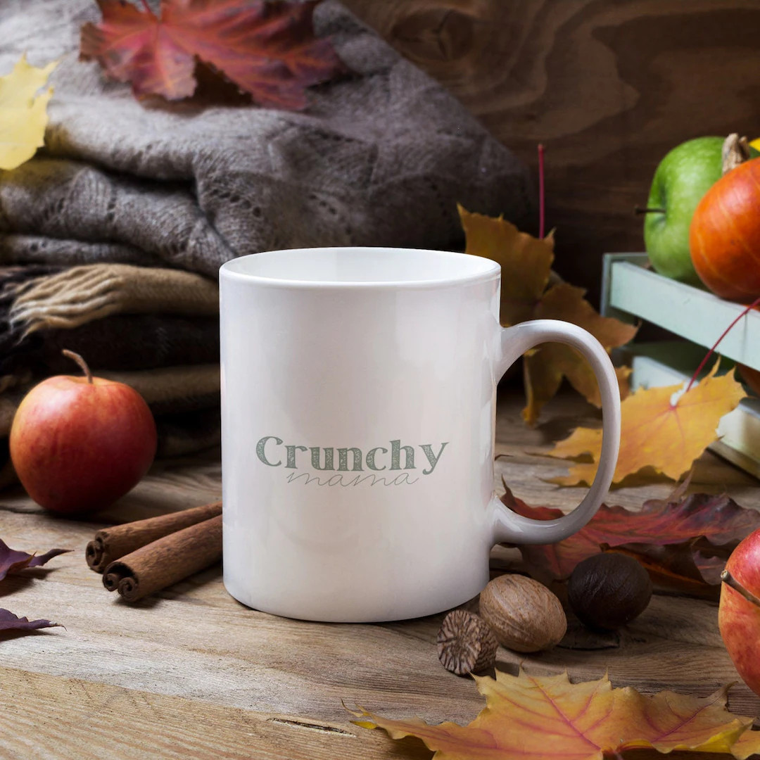 Crunchy Mama Mug | Crunchy Mug | Scrunchy Silky Granola | All Natural Gift | Organic Mug | Herbal... | Etsy (US)