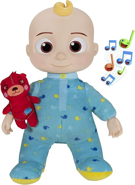 Amazon.com: CoComelon Official Musical Bedtime JJ Doll, Soft Plush Body – Press Tummy and JJ si... | Amazon (US)