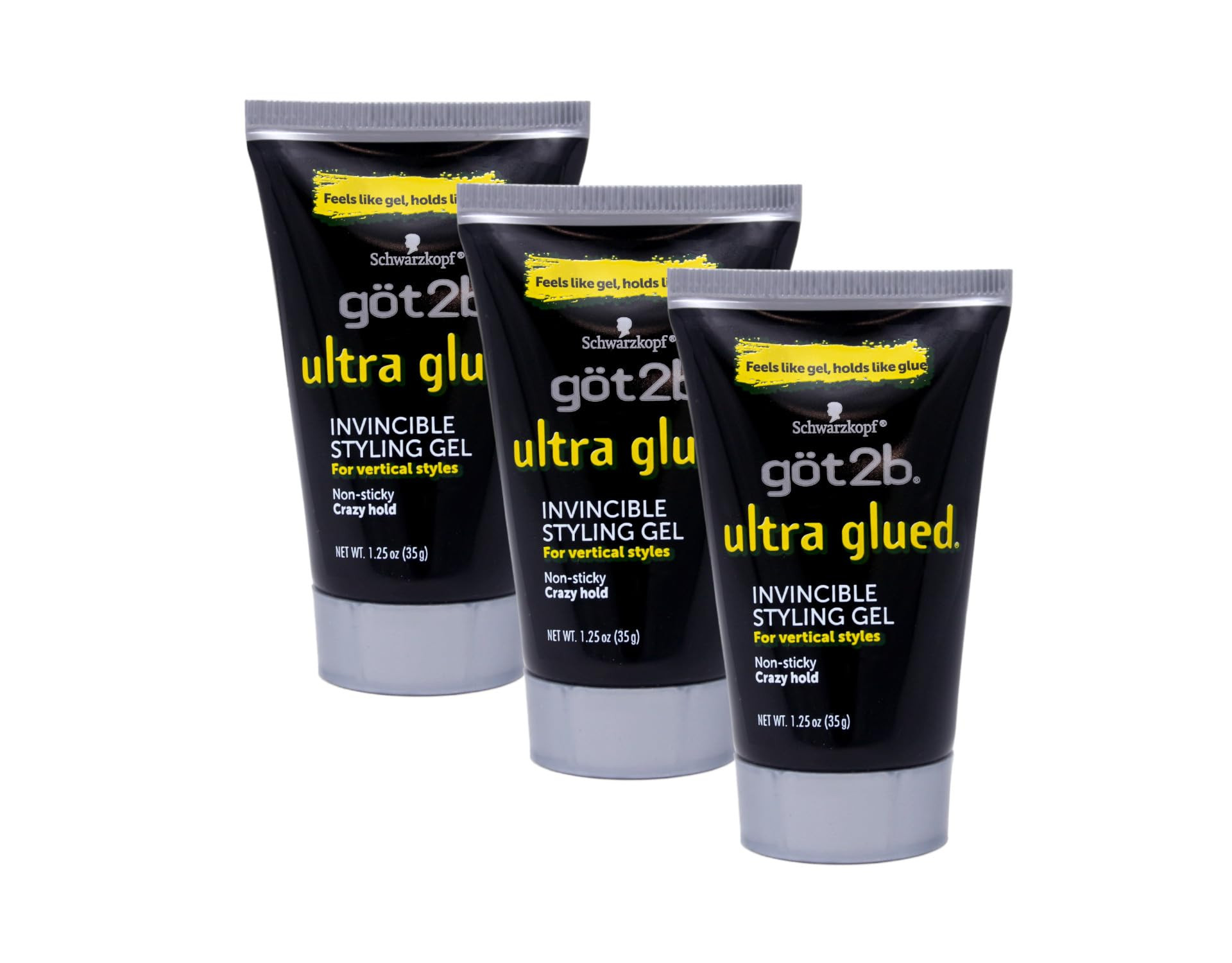 (3Pack) [GOT 2B] ULTRA GLUED INVINCIBLE STYLING GEL 1.25OZ | Amazon (US)