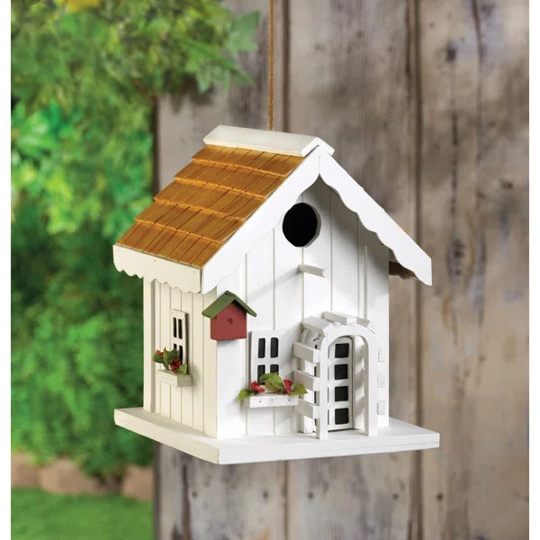 Mcgowan Coastal Cottage 9 in x 7 in x 7 in Birdhouse | Wayfair North America