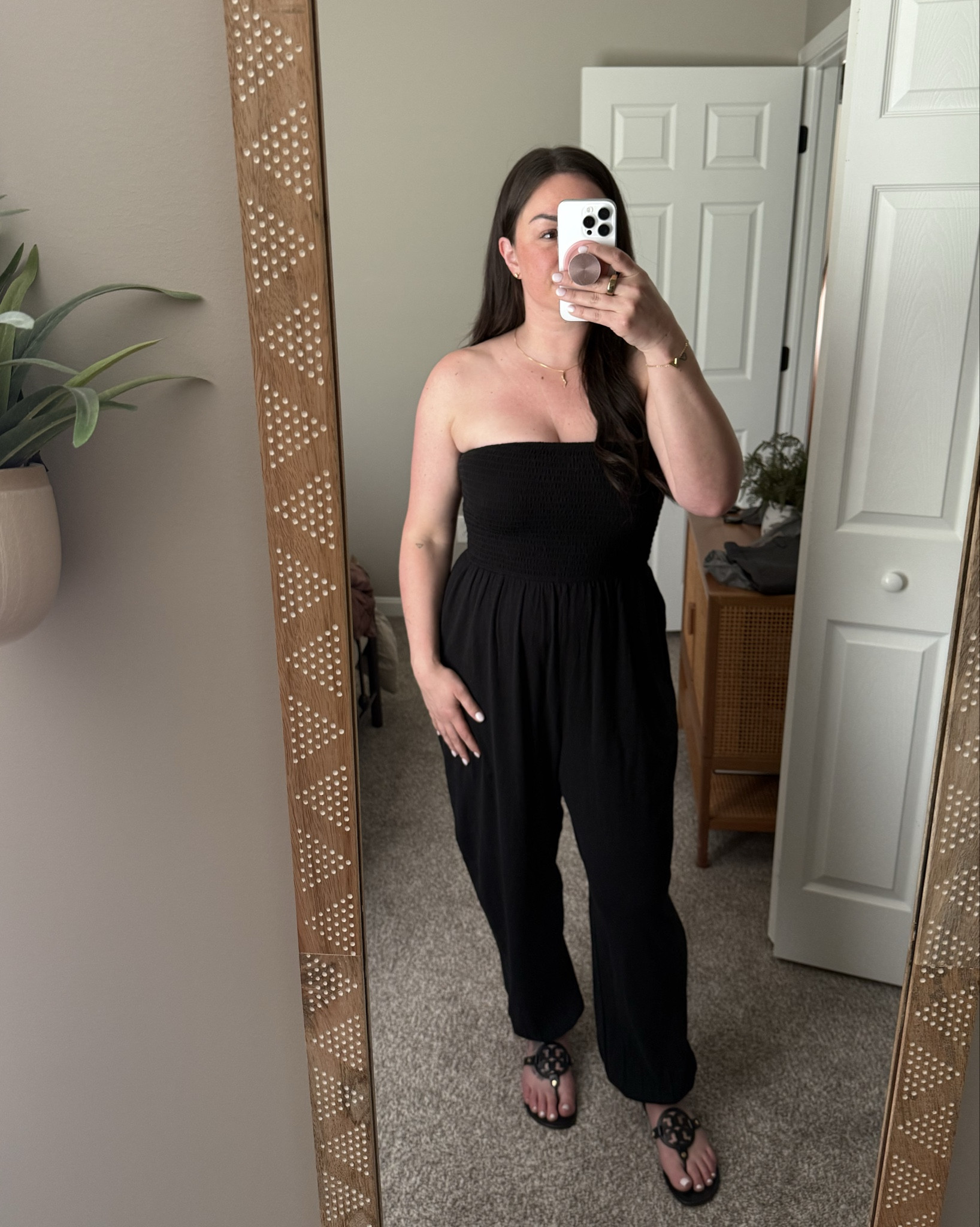 Comfiest jumpsuit EVER!! Flattering, stretchy, and super comfy with pockets. Wear with or without a bra (I’m wearing one in the picture but could definitely go without) 

I’m wearing a medium 

#LTKSwim #LTKMidsize #LTKSummerEdit