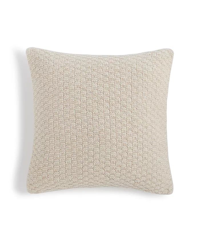 Cozy Geo Knit Decorative Pillow, 20" x 20", Created for Macy's | Macys (US)