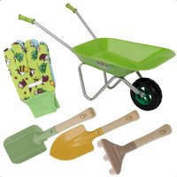 Gardening Tool Set Wheelbarrow Green Frog Gloves | Debenhams UK