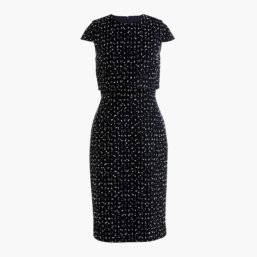 Going places dress in dotted tweed | J.Crew US