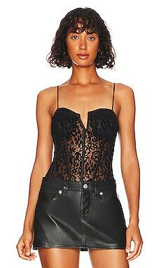 superdown Eileen Lace Cami Bodysuit in Black from Revolve.com | Revolve Clothing (Global)