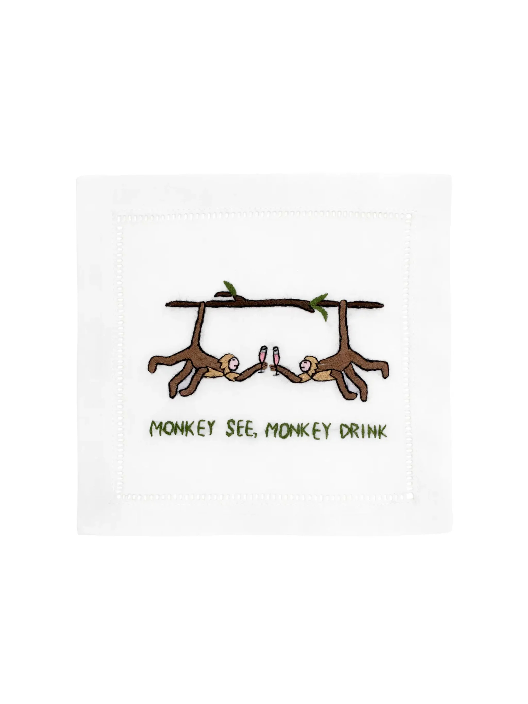 Monkey See Monkey Drink Cocktail Napkin Set | Weston Table