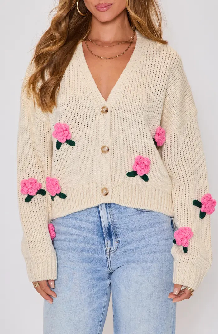 Garden Stroll 3D Floral Cardigan | Nordstrom
