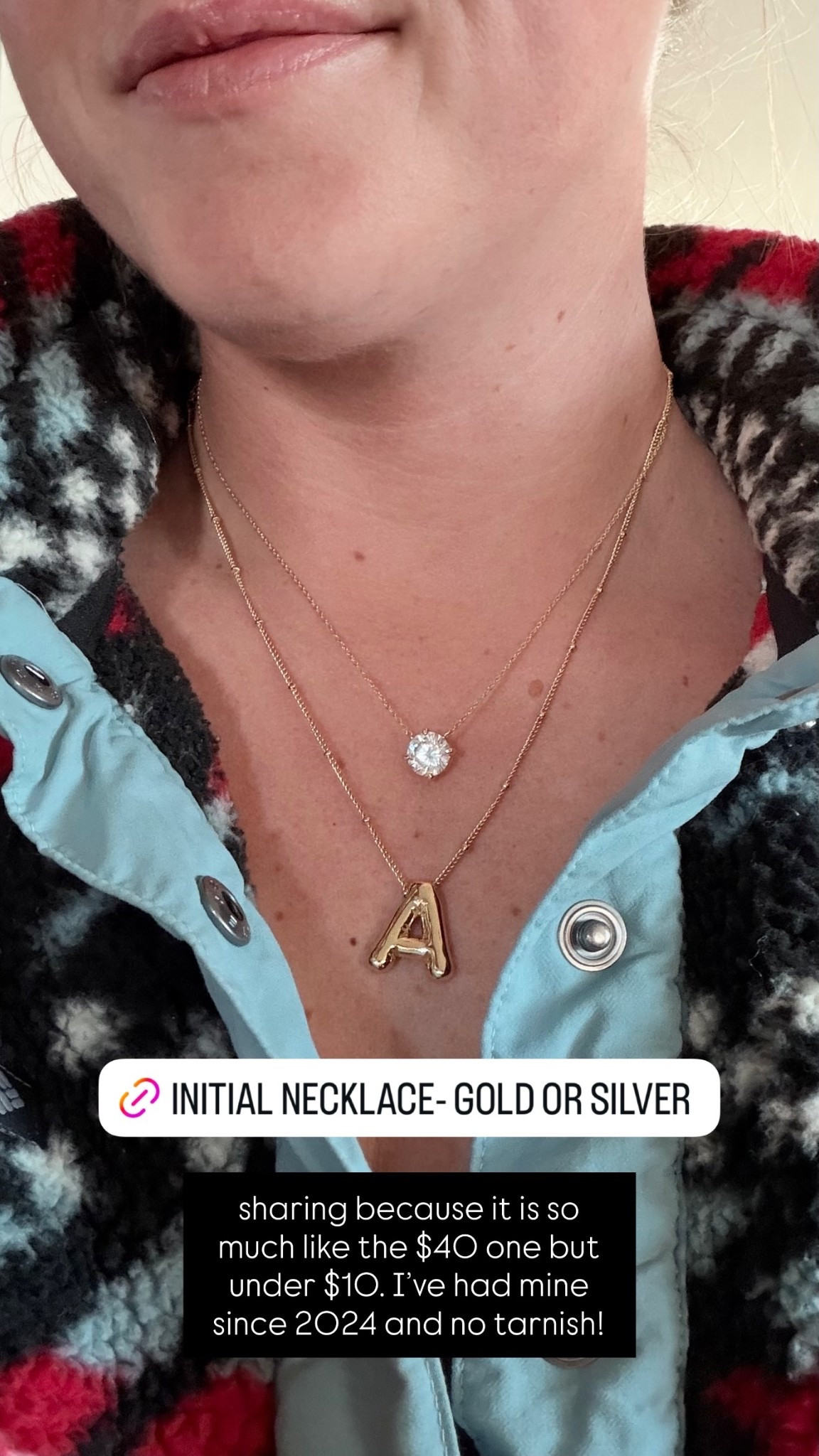 sharing because it is so much like the $40 one but under $10. I’ve had mine since 2024 and no tarnish!