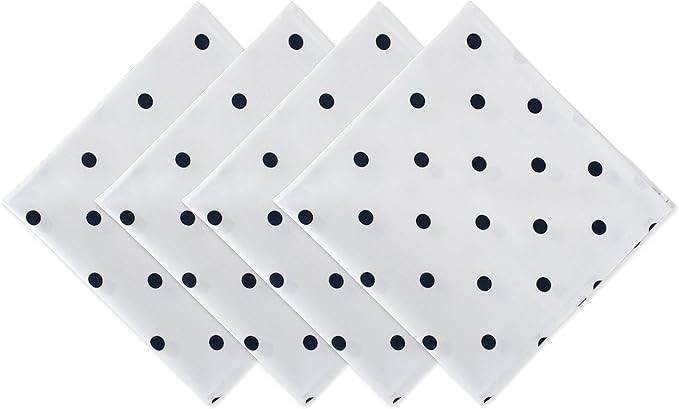 DII Z02032 Printed Polka Cotton Napkin, Perfect for Dining Room, Holiday Parties, and Everyday Us... | Amazon (US)