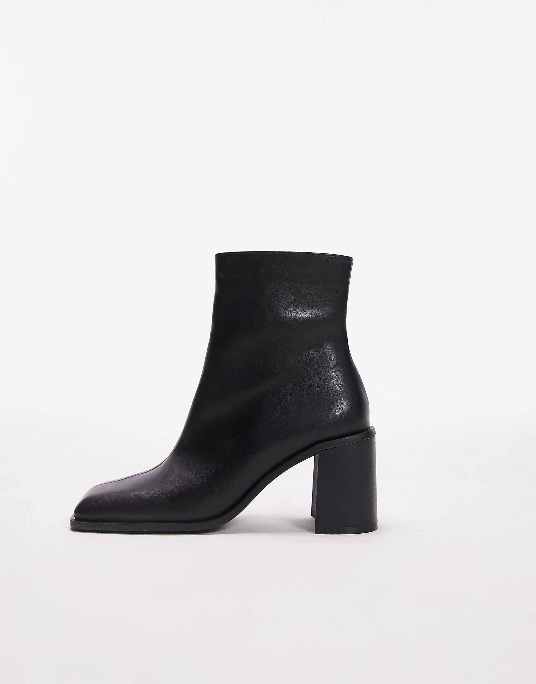 Topshop Mae block heel ankle boot in black | ASOS (Global)