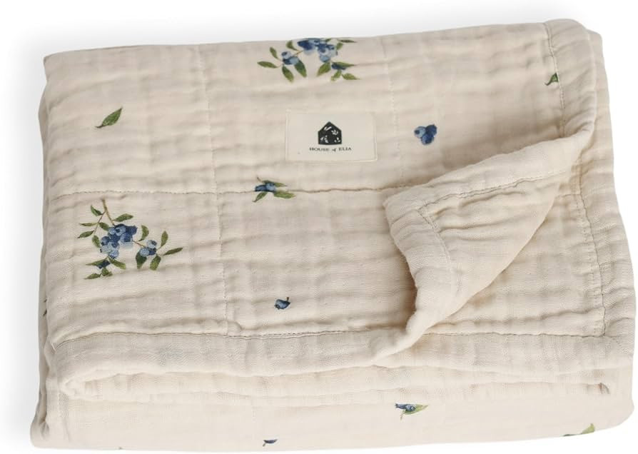 100% Organic Cotton Muslin Baby Blanket, Crib Bedding for Newborn Baby and Toddler, 4 Layers, Nur... | Amazon (US)