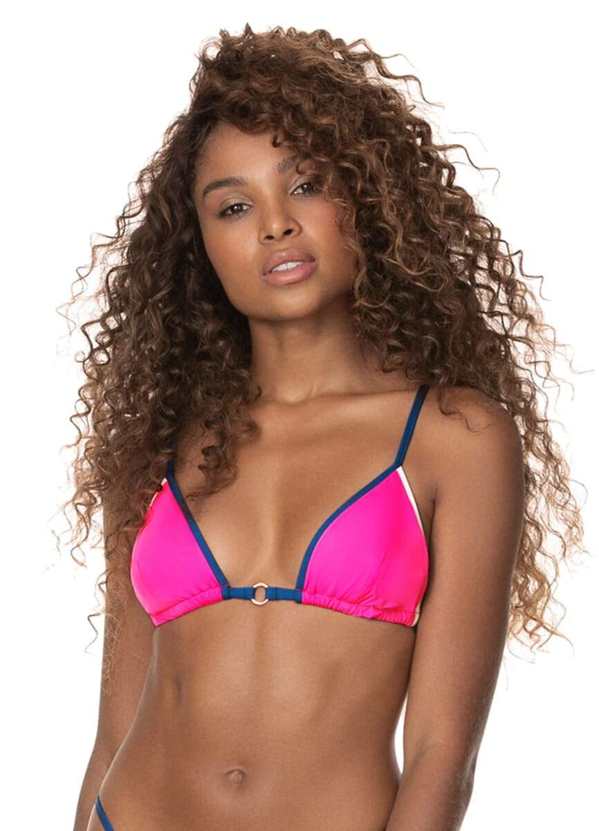Maaji Fuchsia Agate Satisfaction Sliding Triangle Bikini Top | Maaji