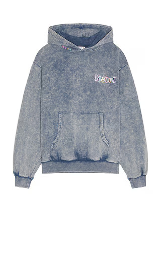 Tribal Acid Wash Hoodie in Denim | Revolve Clothing (Global)