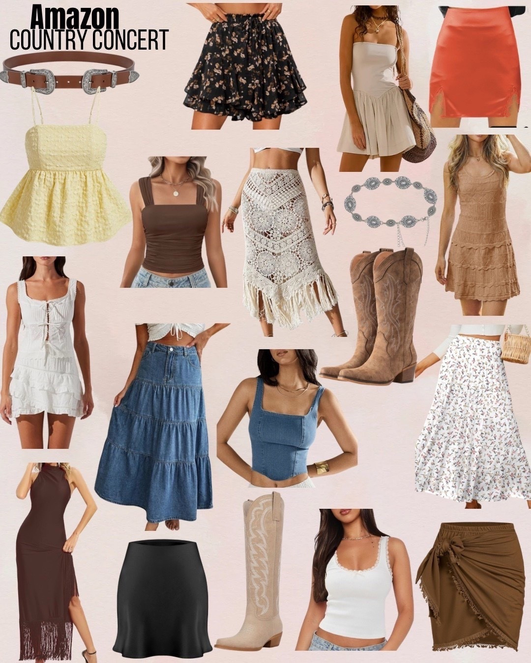 Country concert outfit. Country concert style. Western style. Western outfit. Western belts. Cowboy boots. Summer concert. Nashville outfit. Amazon country concert outfit 


#LTKootd #LTKFestival #LTKSeasonal