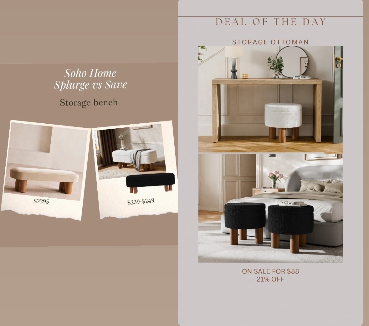 My favorite storage bench is back in stock in both colors AND it just launched in a storage ottoman style!! Only has 5⭐️ reviews




#LTKStyleTip #LTKHome #LTKSaleAlert