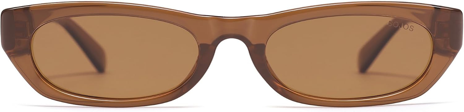 SOJOS Trendy Small Rectangle Polarized Sunglasses for Women Men Retro Y2K Narrow Thin Skinny Sunnies SJ2363 | Amazon (US)
