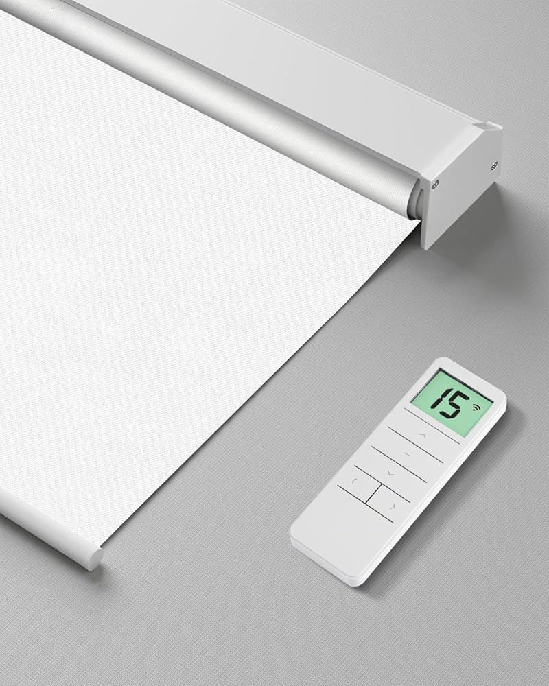 Motorized Roller Shade with Remote Control, Blackout Electric Shade for Windows Compatible with A... | Amazon (US)