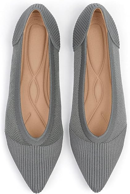 Women's Flats Shoes Pointed Toe Knit Ballet Comfortable Dressy Mesh Flat | Amazon (US)