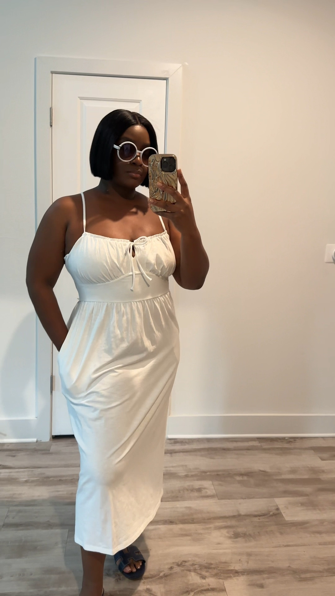 Size large in the dress 

#LTKstyletip #LTKU #LTKbeauty