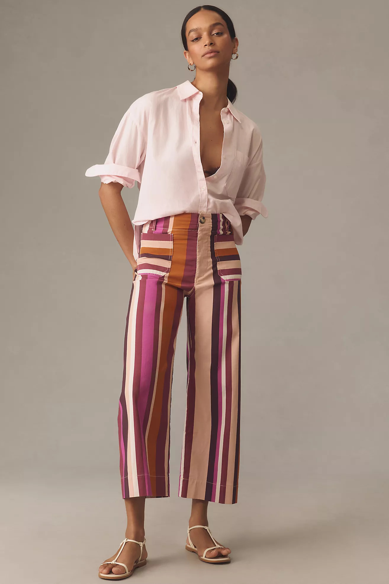 The Colette Cropped Wide-Leg Pants by Maeve | Anthropologie (US)