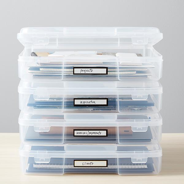 Iris Clear Deep Document Case | The Container Store