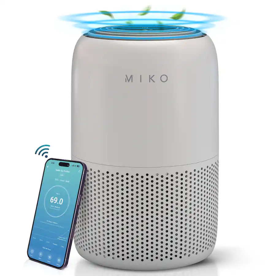 Miko - Smart Air Purifier – App-Controlled, H13 True HEPA, Covers 770 sq. ft., Quiet 3-Stage Fi... | Best Buy U.S.