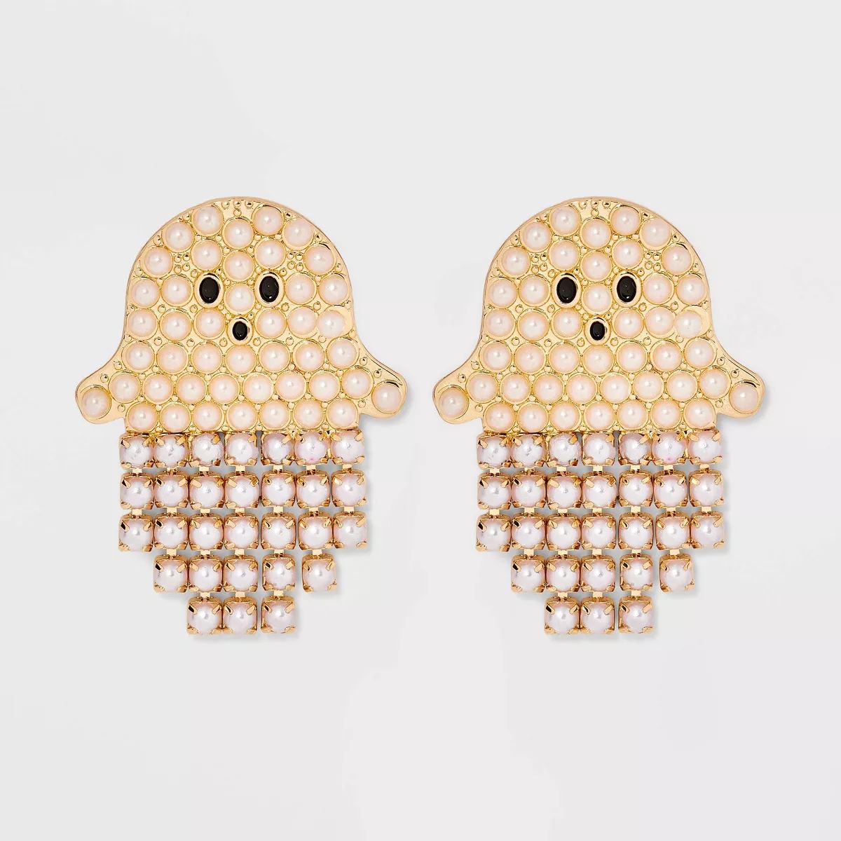 Halloween Pearl Ghost Earrings - White | Target