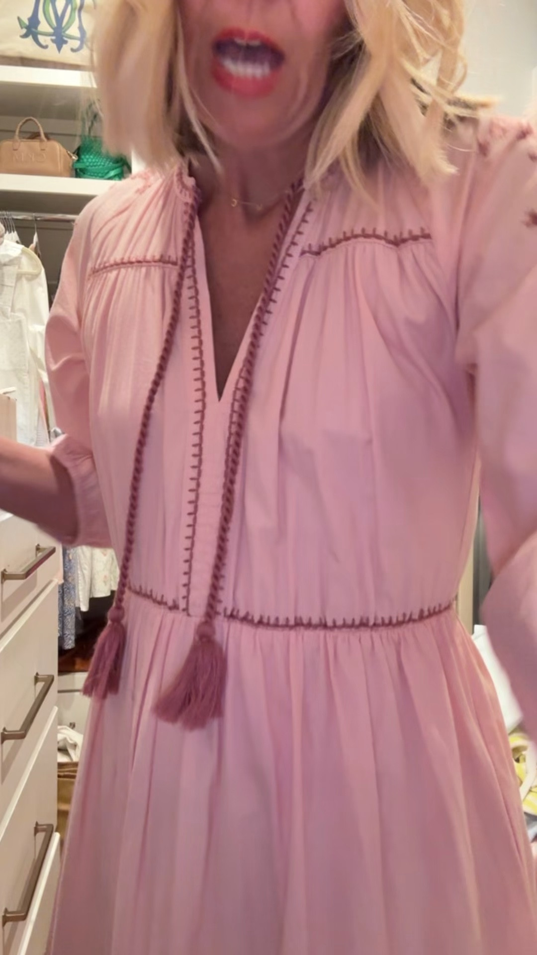 Y’all have seen me in the dress so many times and it’s fabulous! 
Big news…I begged and we just got a Mersea code!!! *Use Catherine15 for 15% off. 
I’ll walk you through some of my recent favorites!
Sizing: 
Jolie Tank & Maxi Skirt - xs
Catalina Sweaters - one size 
Amelia Tee - one size petite 
Pink Jeans - 25
Mini Murphy Jeans - 26
Bessie Jeans - 25
Catalina Tees - one size 
Dresses - xs

#LTKdayinmylife #LTKmomlife #LTKOver40
