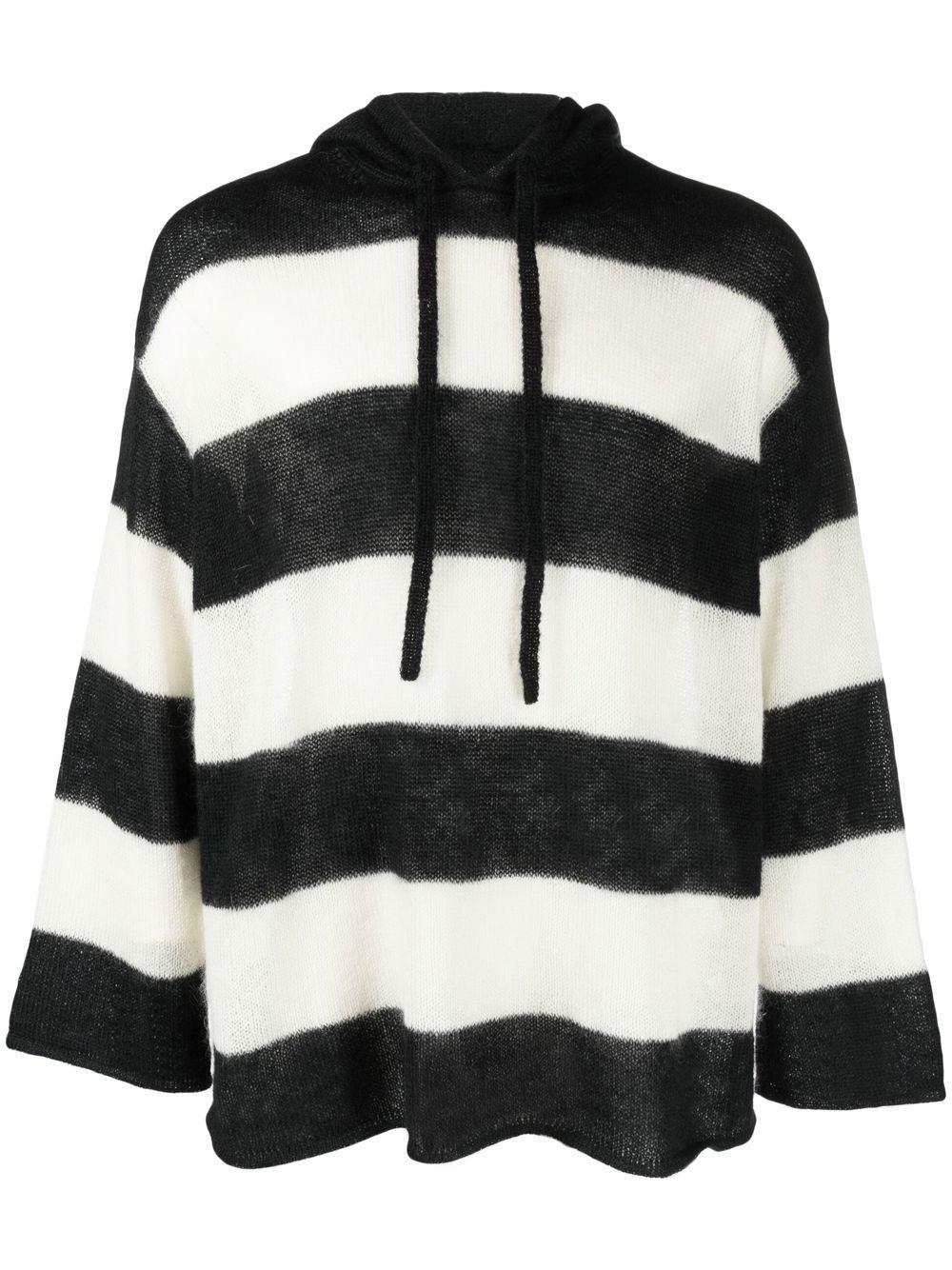 Sunnei Striped Intarsia Knit Hoodie - Farfetch | Farfetch Global