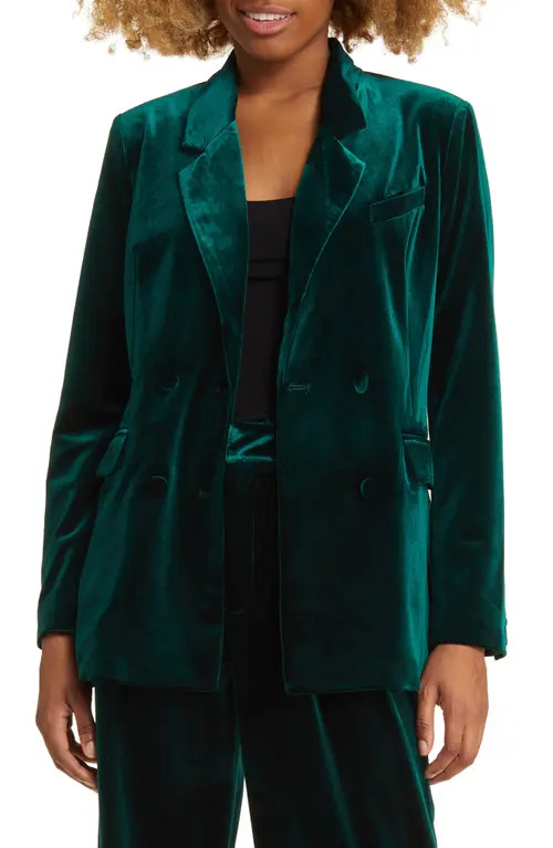 BLANKNYC Velvet Blazer in Street Smart at Nordstrom, Size X-Small | Nordstrom