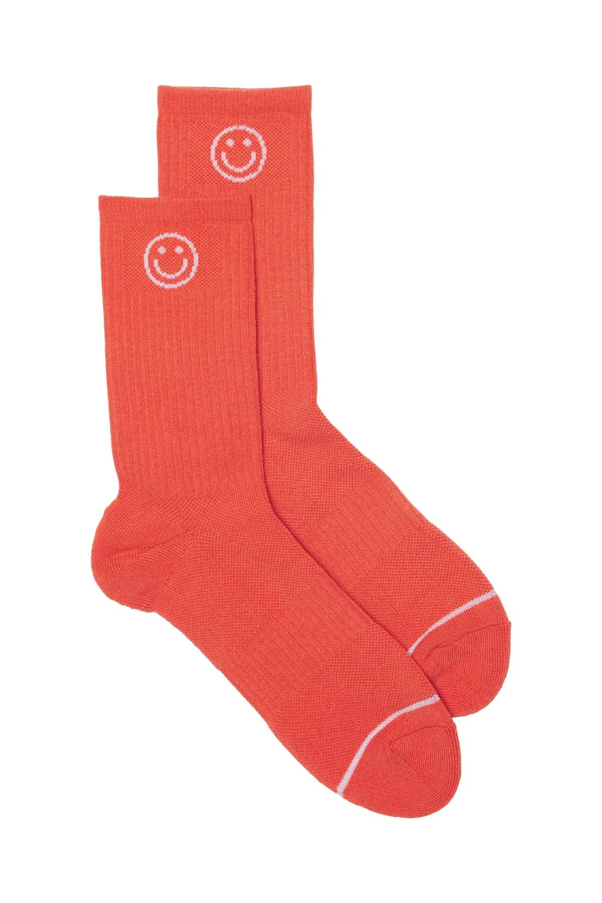 Tangerine Smiley Crew Sock | Girlfriend Collective