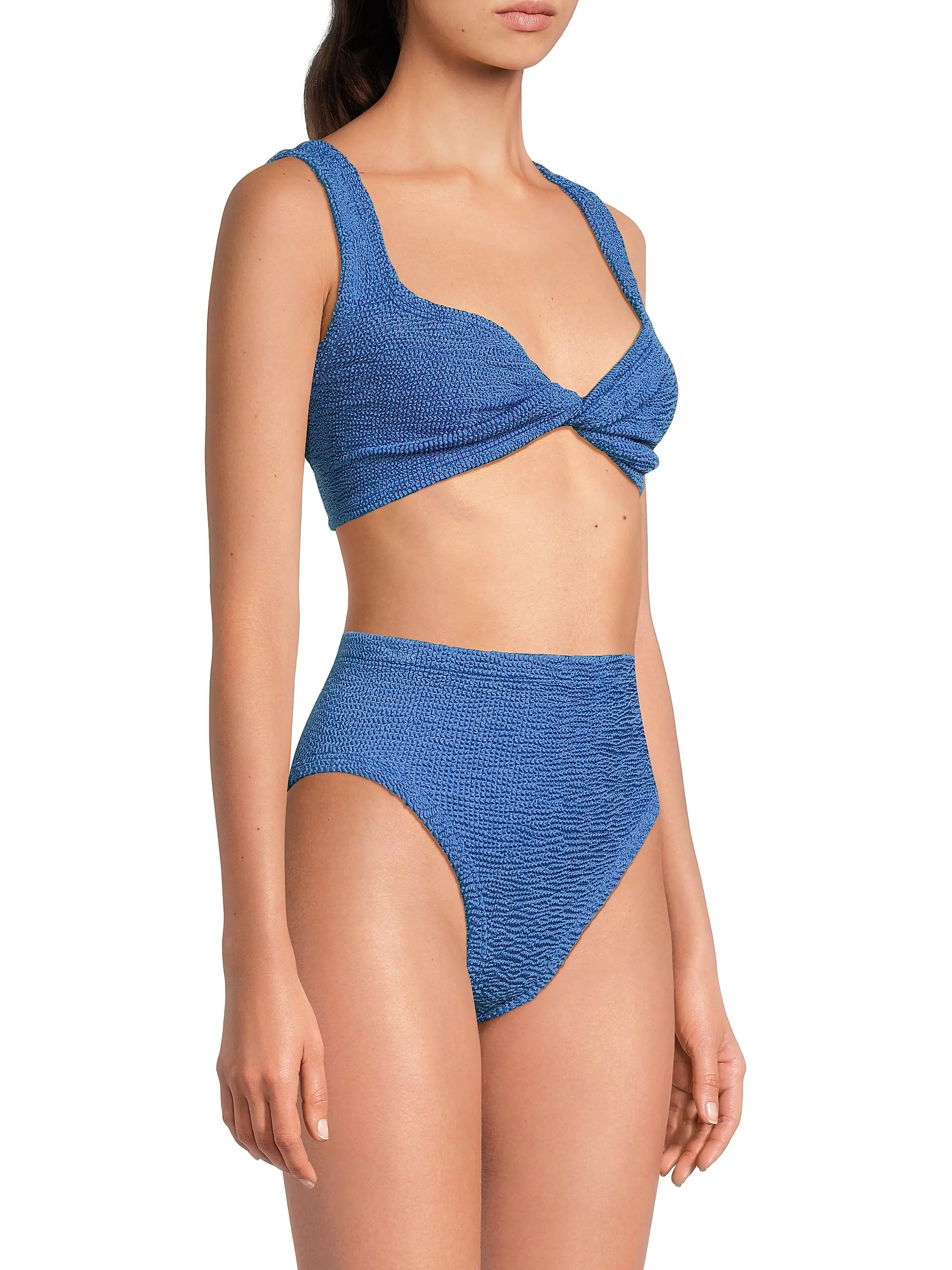 Jamie Textured High-Waisted Bikini | Saks Fifth Avenue